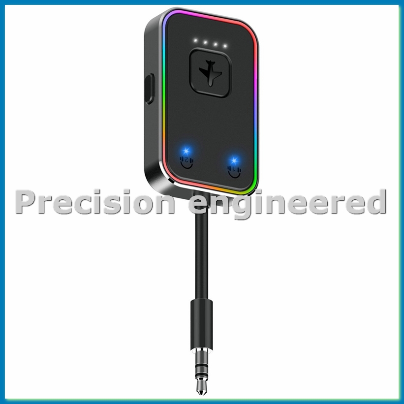 Bluetooth Adapter Receiver - เครื่องส่งสัญญาณบลูทูธไร้สายโลหะ 5.3 รองรับการเชื่อมต่อหูฟังคู่ 2 คู่ สำหรับการเดินทางโดยเครื่องบิน