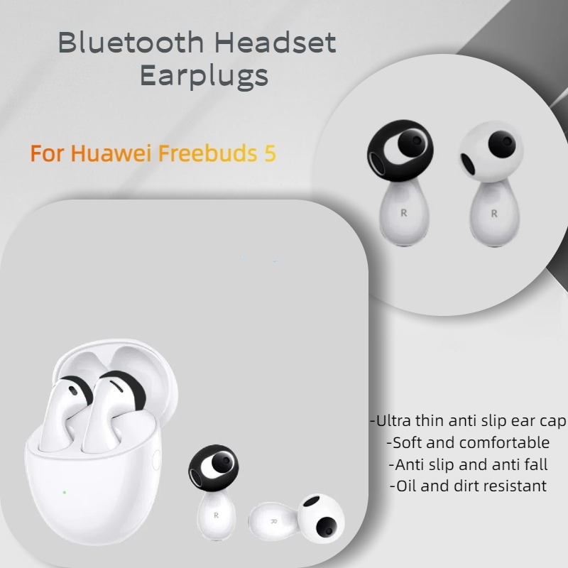Silicone Ear Tip Replacement - Ultra-thin ชุดหูฟังบลูทูธปลั๊กอุดหูสําหรับ Huawei Freebuds 5 Anti-SLIP
