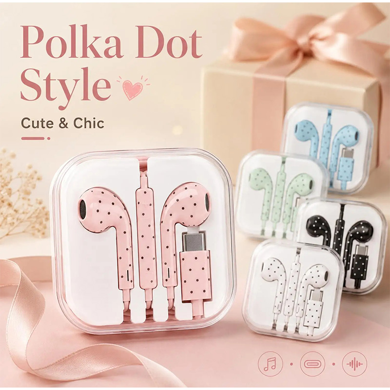 หูฟังอินเอียร์ลายจุดดาว แบบมีส - Wired Earphone Mic บทวิจารณ์และราคา