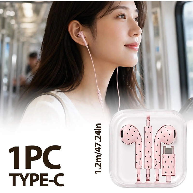 หูฟังอินเอียร์ลายจุดดาว แบบมีส - Wired Earphone Mic บทวิจารณ์และราคา