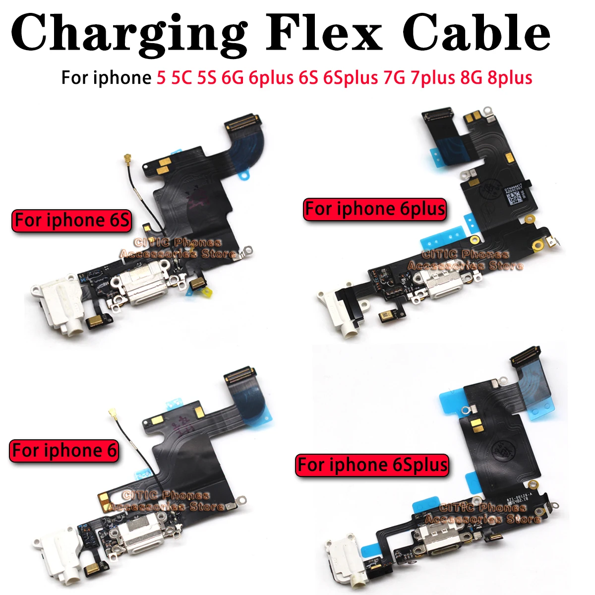 5pcs สําหรับ iPhone 6 6S 7 8 P - Wired Earphone Mic บทวิจารณ์และราคา